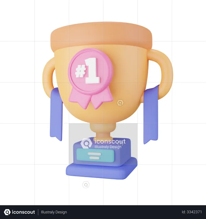 Troféu de educação  3D Icon