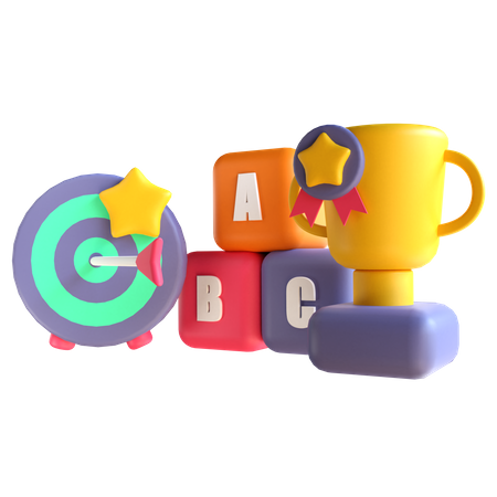 Meta de educação  3D Illustration
