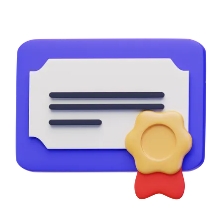 Certificado de educação  3D Icon