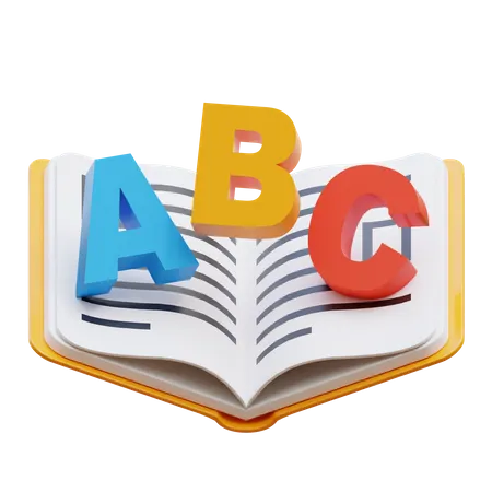 Livro abc  3D Illustration