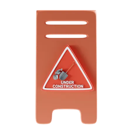 Under Construction Board  3D Icon